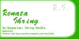 renata ihring business card